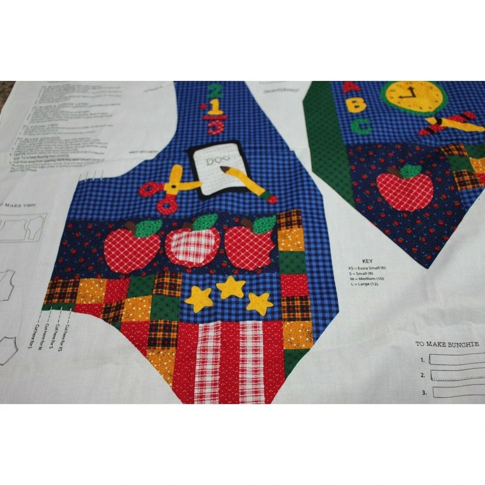 Cranston Fabric Panel Pattern Kids Back to School Vest Size XS-L Dreamspinners